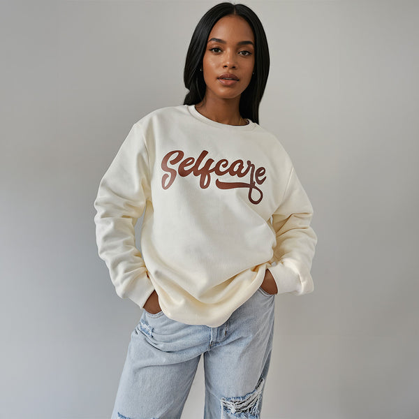 Self-care crewneck sweatshirt